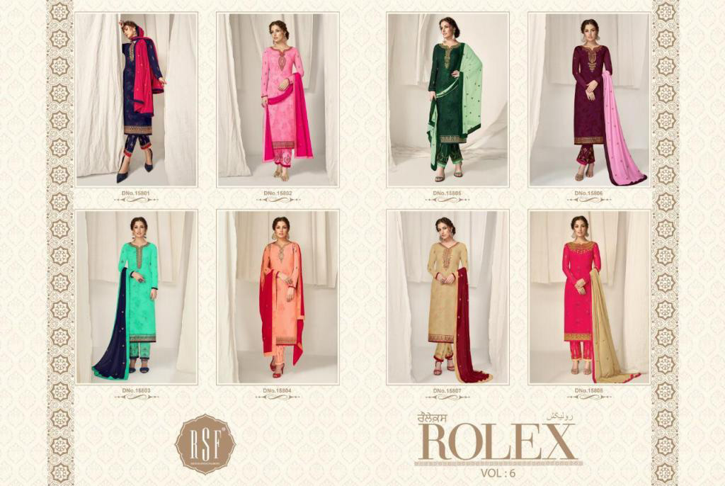Rsf Rolex Vol 6 Georgette Long Suits Collection Rsf Rolex Vol 6 Georgette Long Suits Collection